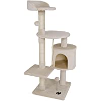 dibea Árbol rascador árbol para escalar árbol rascador para gatos Altura 112 cm Beige